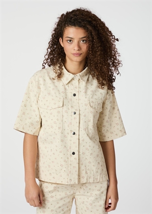 Tiki floral denim skjorte Off White Neo Noir 